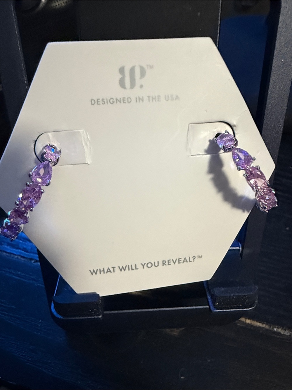 BP Rose Quartz CZ Hoops “Artistic Details”